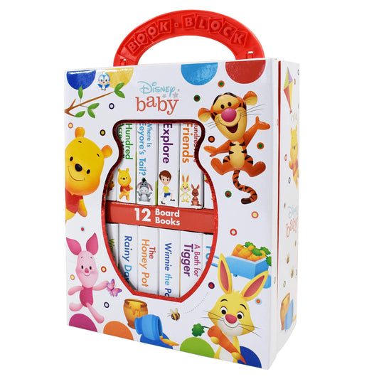 Disney Baby - Winnie the Pooh - My First Library Board Book Block 12-Book Set - Ages 0-5 - Board Book