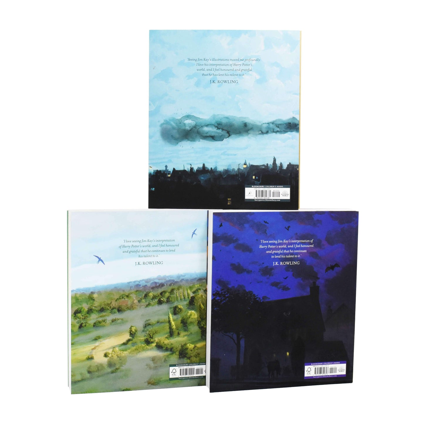 Harry Potter by J.K. Rowling Illustrated by Jim Kay 3 Books Collection  – Ages 9-14 – Paperback