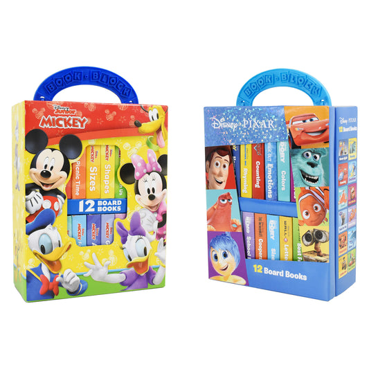 Disney Junior Mickey Mouse Clubhouse & Disney Pixar My First Library 24 Books Box Set - Age 0-5 - Board Book