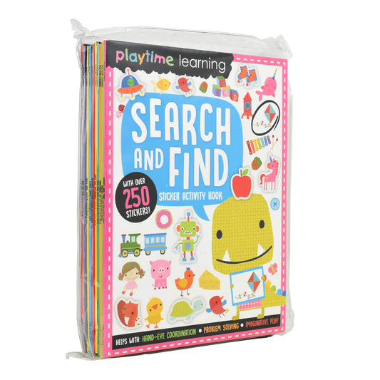 Playtime Learning Numbers Words Colours Sticker Activity 10 Books Set by Make Believe Ideas – Ages 4 years and up - Paperback