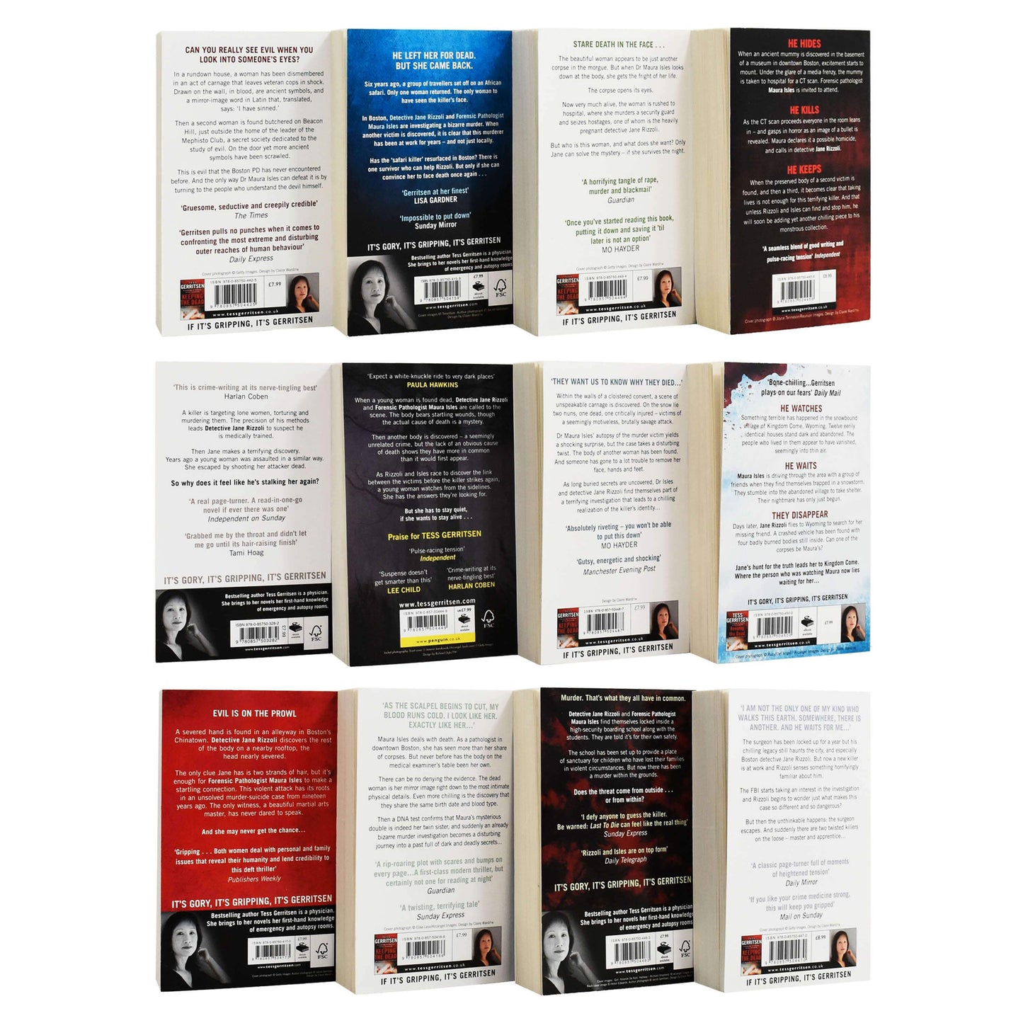 Rizzoli & Isles Series by Tess Gerritsen 12 books Collection Set – Fiction - Paperback