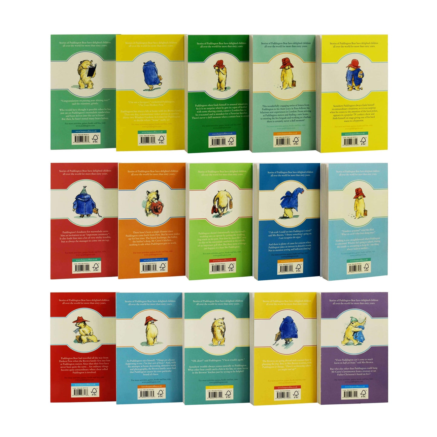 The Classic Adventures Of Paddington Bear by Michael Bond 15 Books Box Set – Ages 5-7 - Paperback