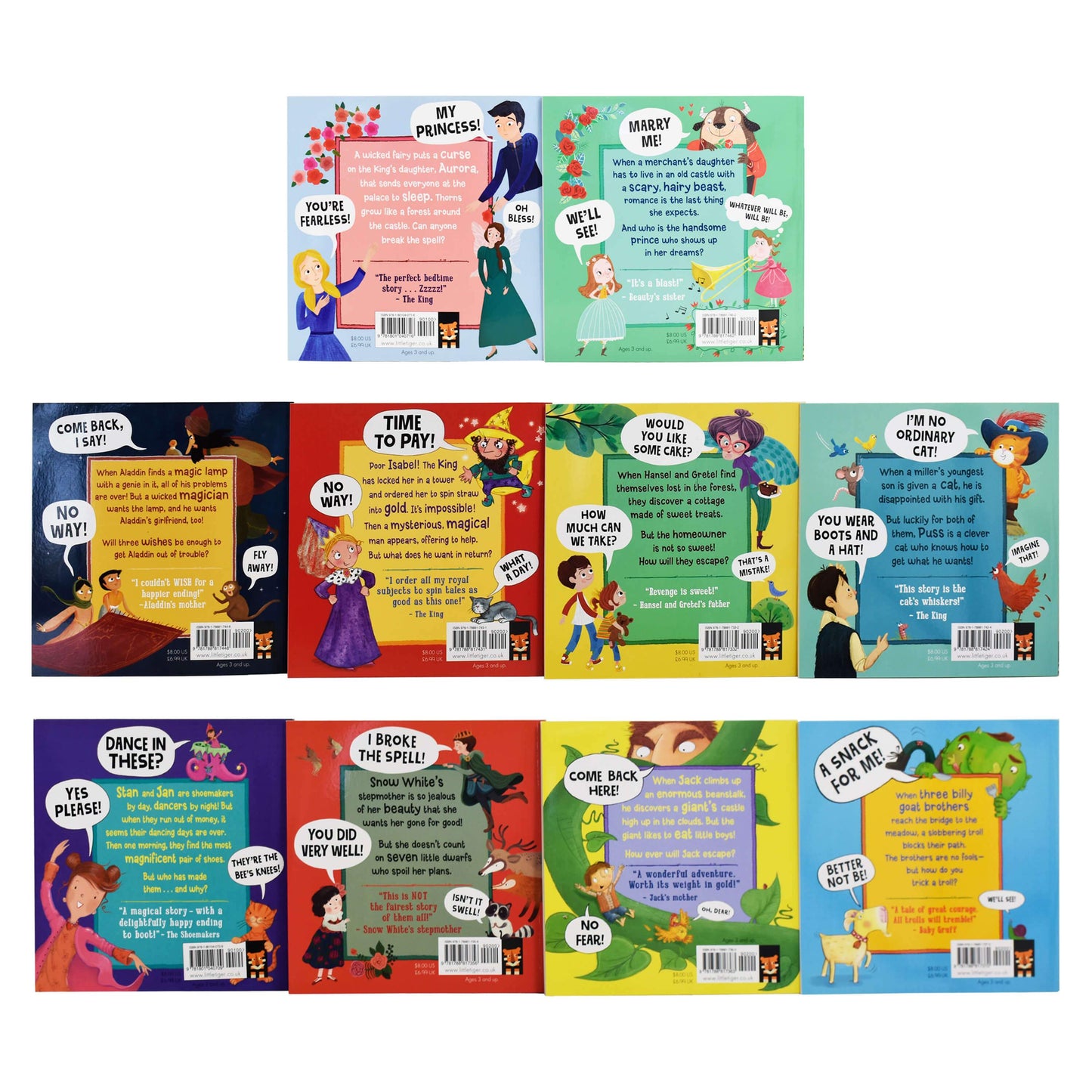 Fairytale Classics Picture 10 Books By Little Tiger - Ages 3-6 - Paperback