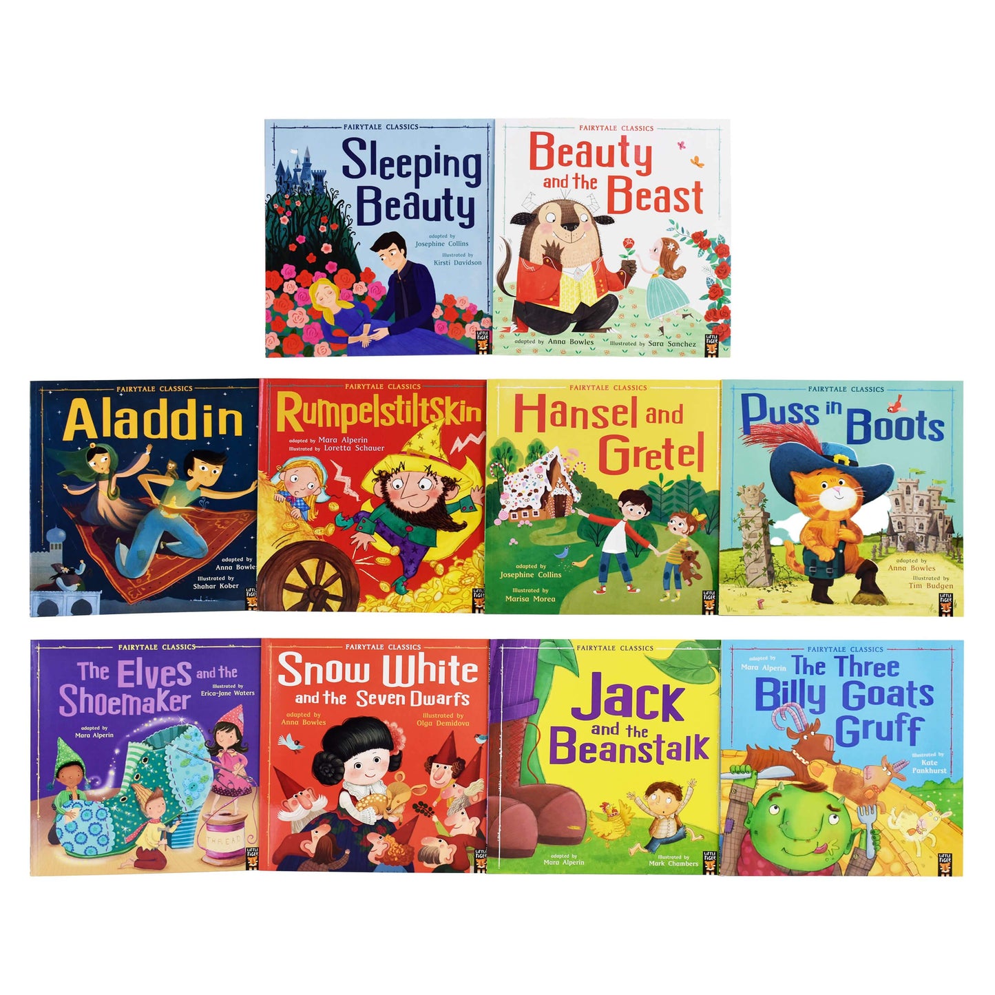 Fairytale Classics Picture 10 Books By Little Tiger - Ages 3-6 - Paperback