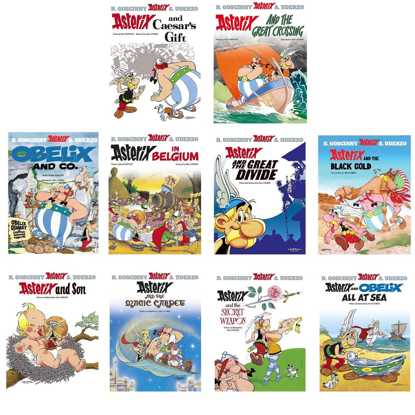 Asterix by Goscinny & Uderzo: Books 1-39 Complete Collection Set - Ages 6-11 - Paperback