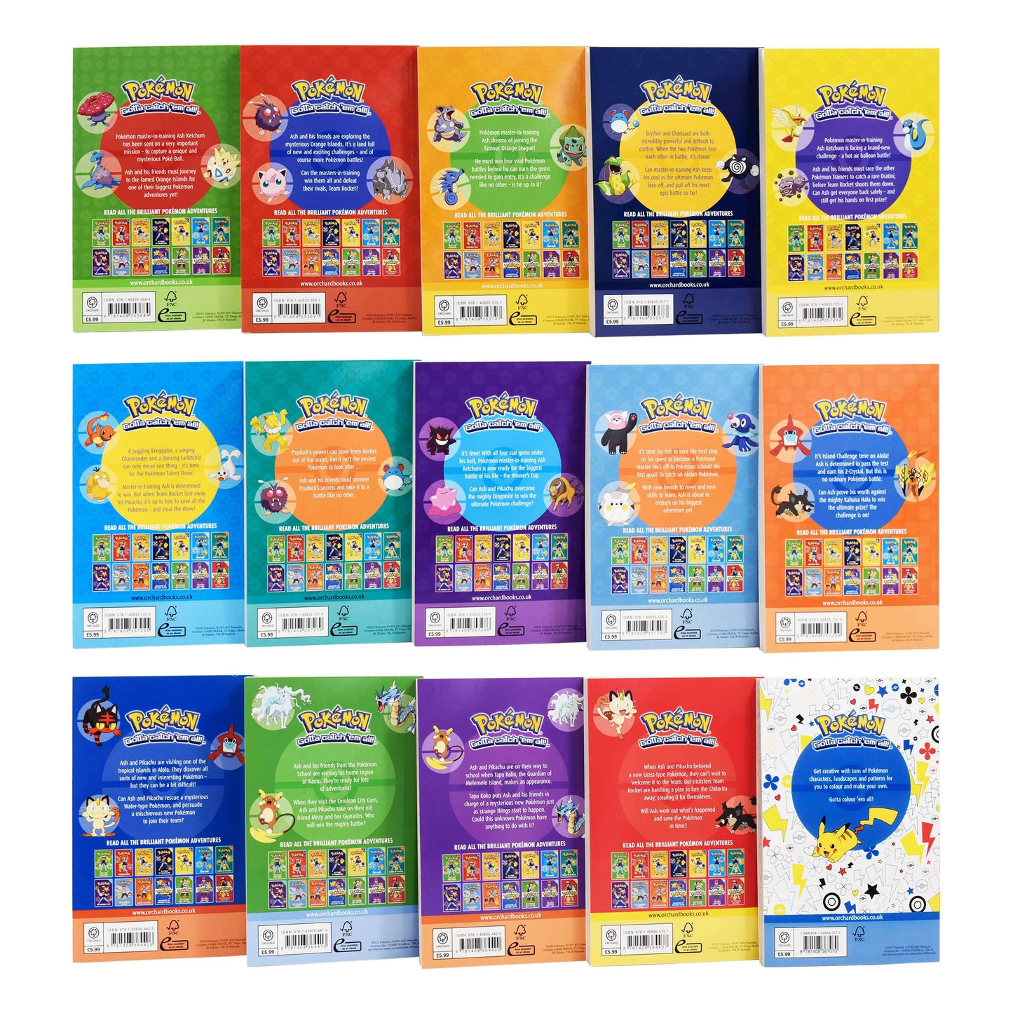 Pokemon Super Collection Series Books 1-15 Box Set By Tracey West - Ages 9-14 - Paperback