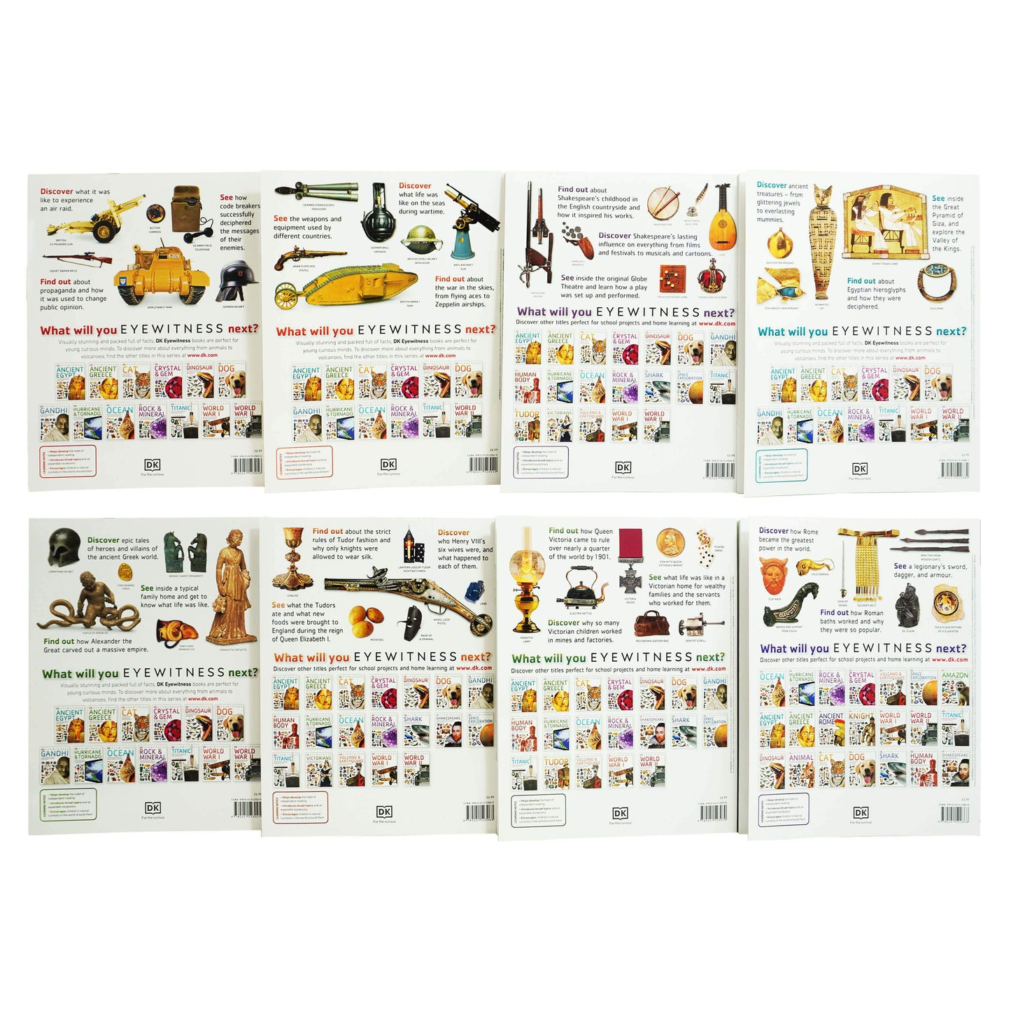 DK Eyewitness Childrens Collection 8 Books Set - Ages 9-12 - Paperback