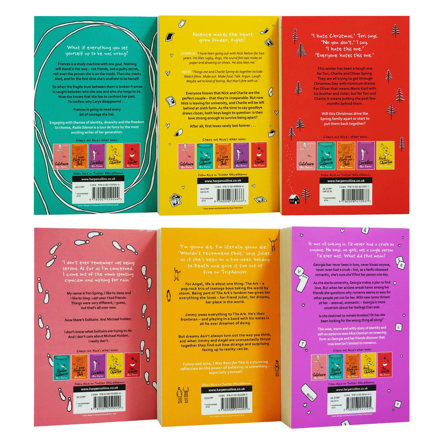 Alice Oseman Collection 6 Books Set - Ages 13+ - Paperback