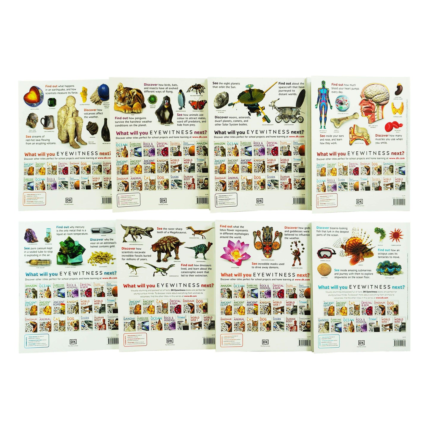 DK Eyewitness Collection 8 Books Set - Ages 9-12 - Paperback