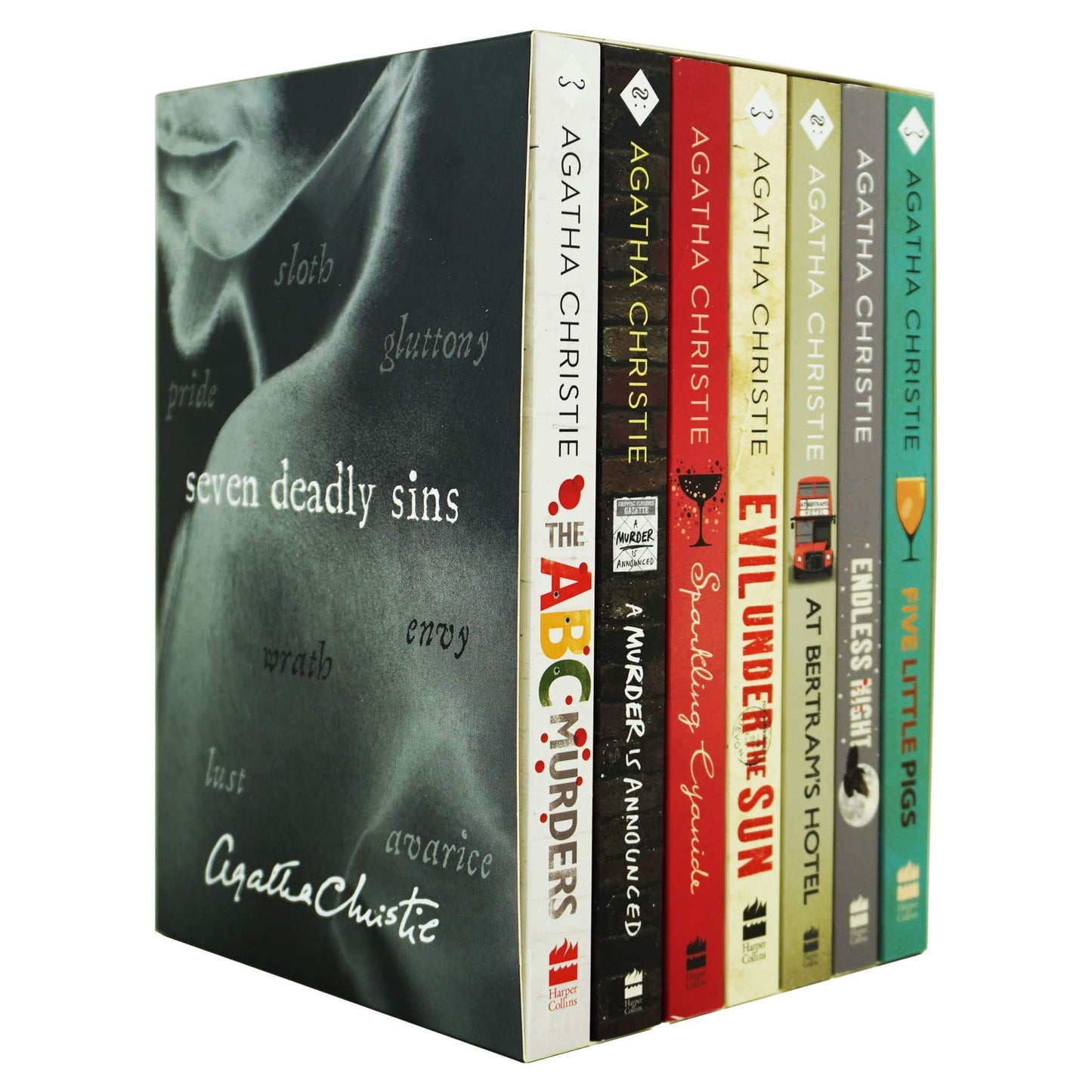Seven Deadly Sins 7 Books Box Set Collection by Agatha Christie - Adult - Paperback