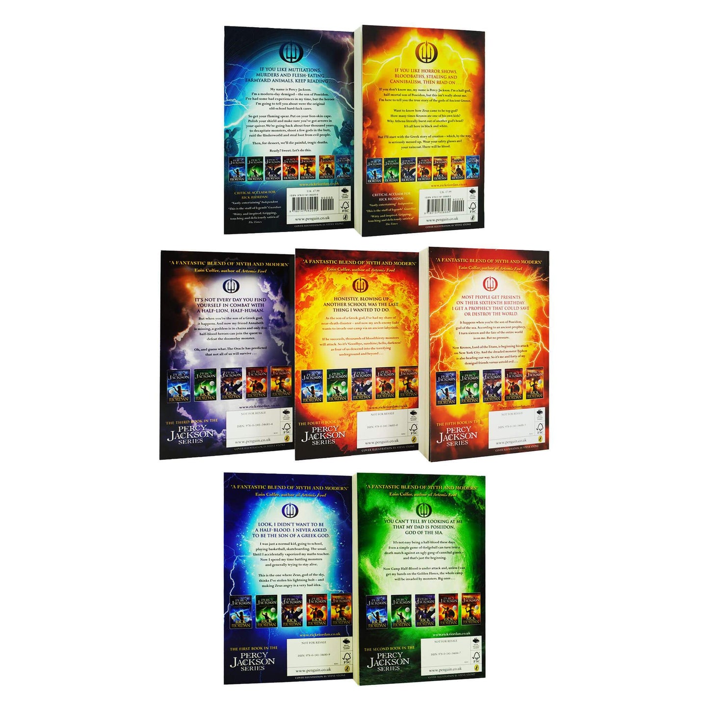 Percy Jackson Collection 7 Books Set By Rick Riordan - Ages 9+ - Paperback