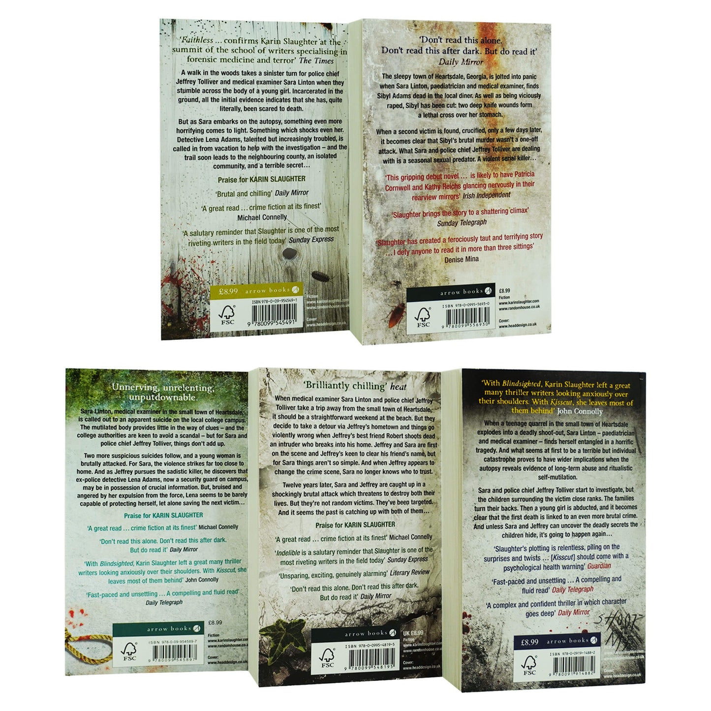 Grant County Series 5 Books Collection Set by Karin Slaughter - Adult - Paperback