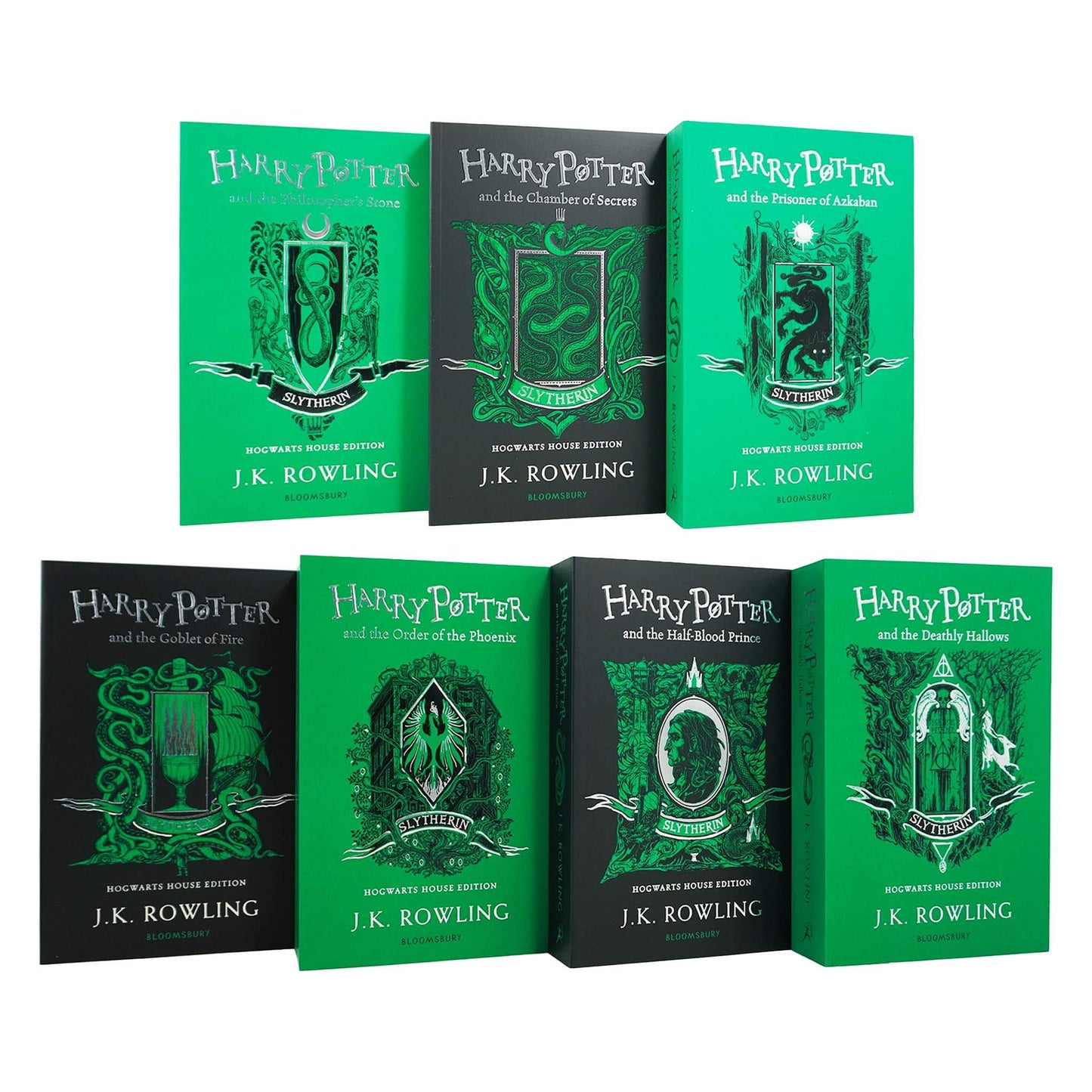 Harry Potter: Hogwarts House Editions - Slytherin 7 Books Box Set by J.K. Rowling - Ages 9+ - Paperback