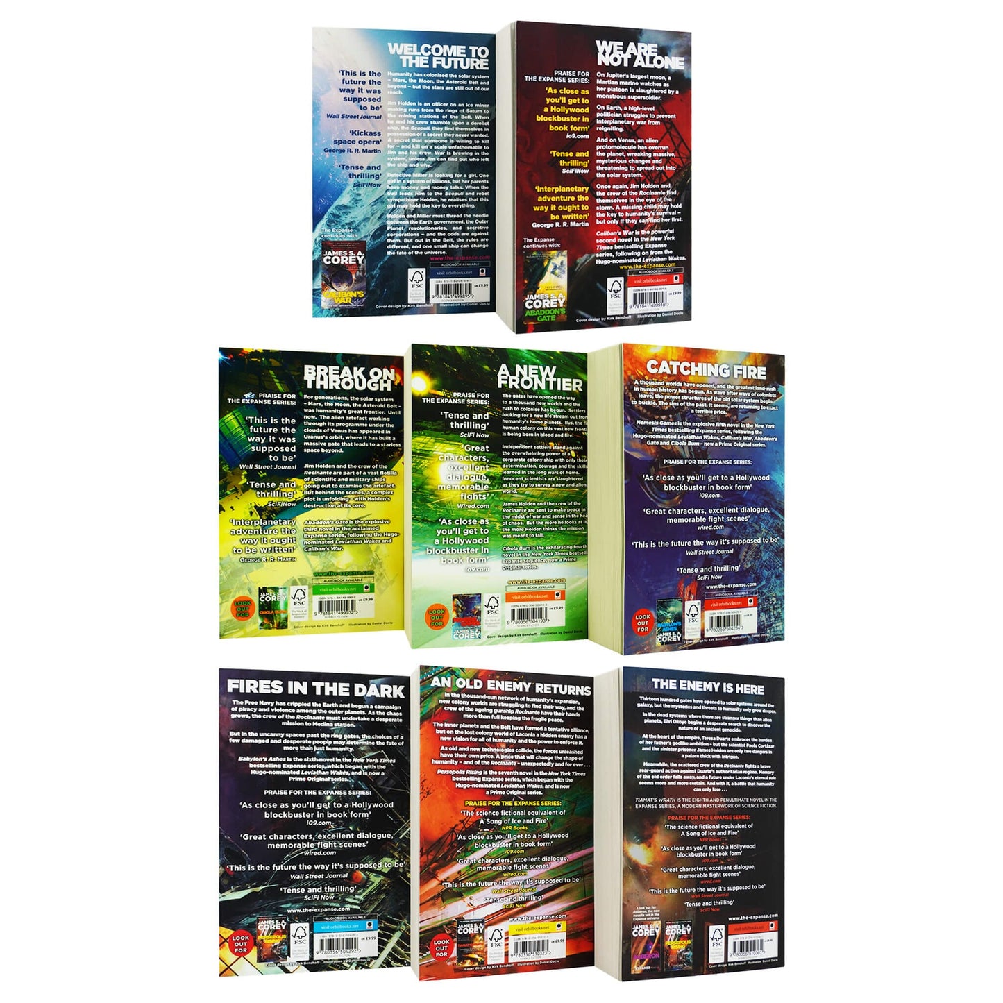 The Expanse Series 8 Books Collection Set by James S. A. Corey - Fiction - Paperback