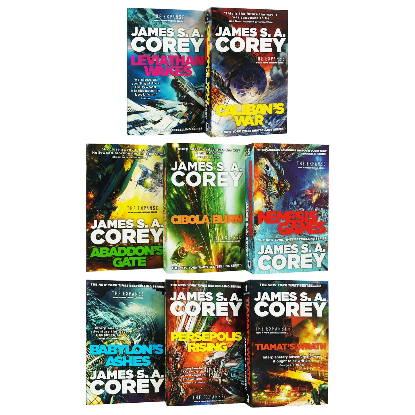 The Expanse Series 8 Books Collection Set by James S. A. Corey - Fiction - Paperback