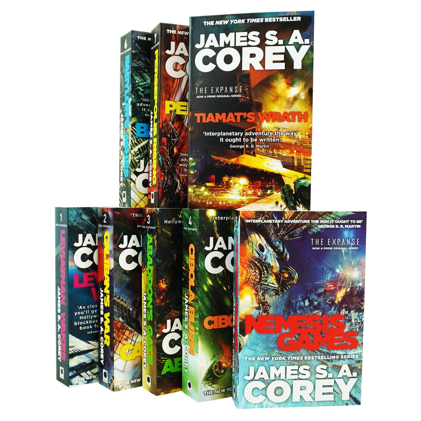 The Expanse Series 8 Books Collection Set by James S. A. Corey - Fiction - Paperback