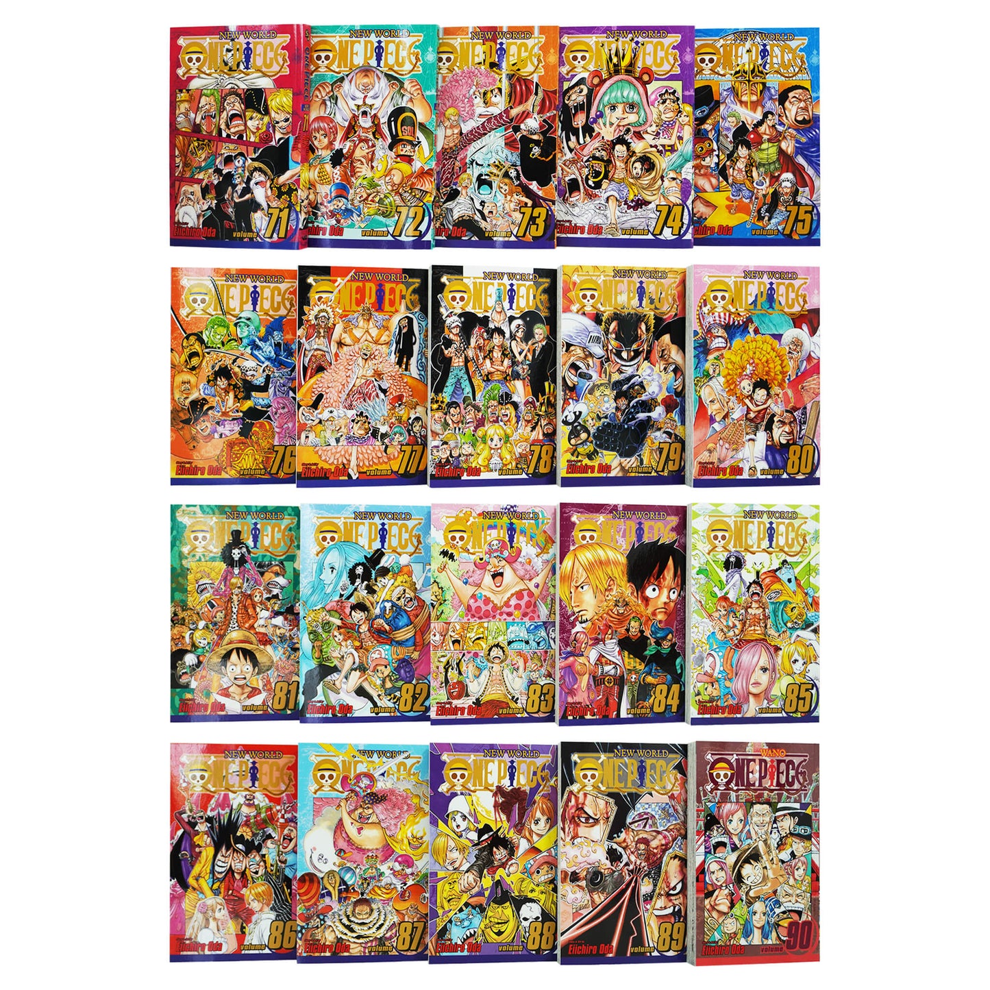 One Piece Series by Eiichiro Oda Box Set 4: Dressrosa to Reverie Vol. (71-90) 20 Books - Ages 14+ - Paperback