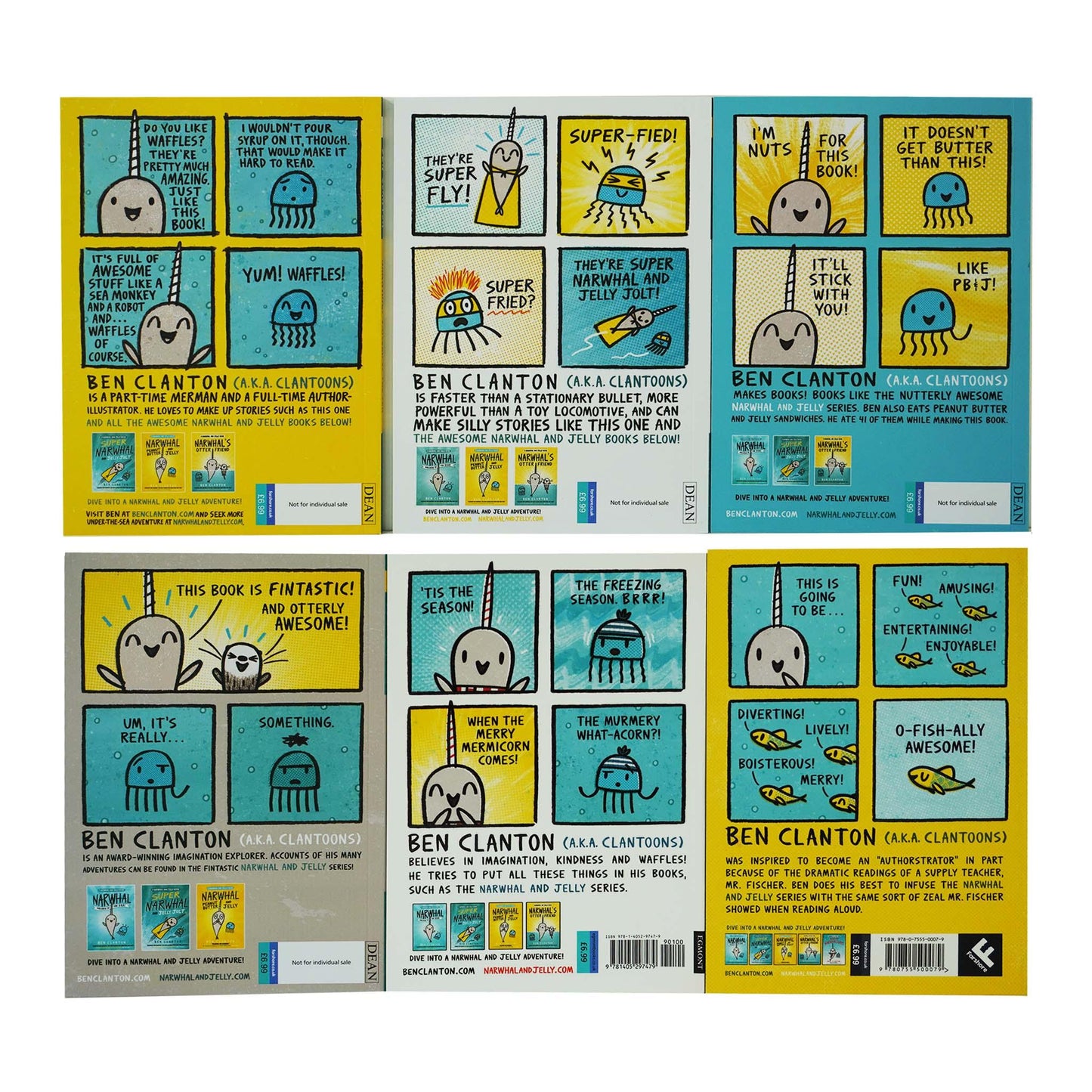 Narwhal and Jelly Series By Ben Clanton 6 Books Collection Set - Ages 4-8 - Paperback