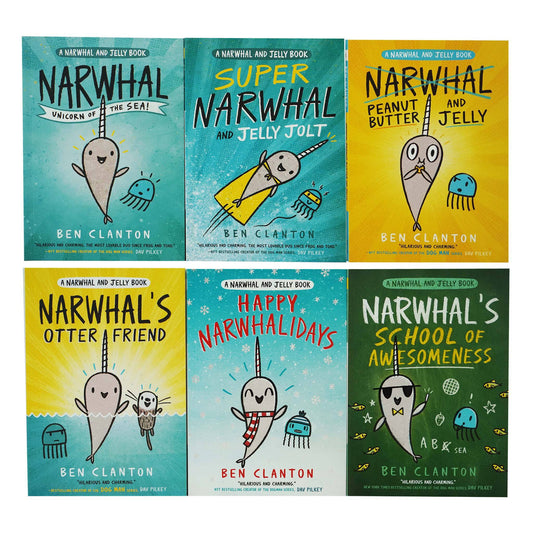Narwhal and Jelly Series By Ben Clanton 6 Books Collection Set - Ages 4-8 - Paperback