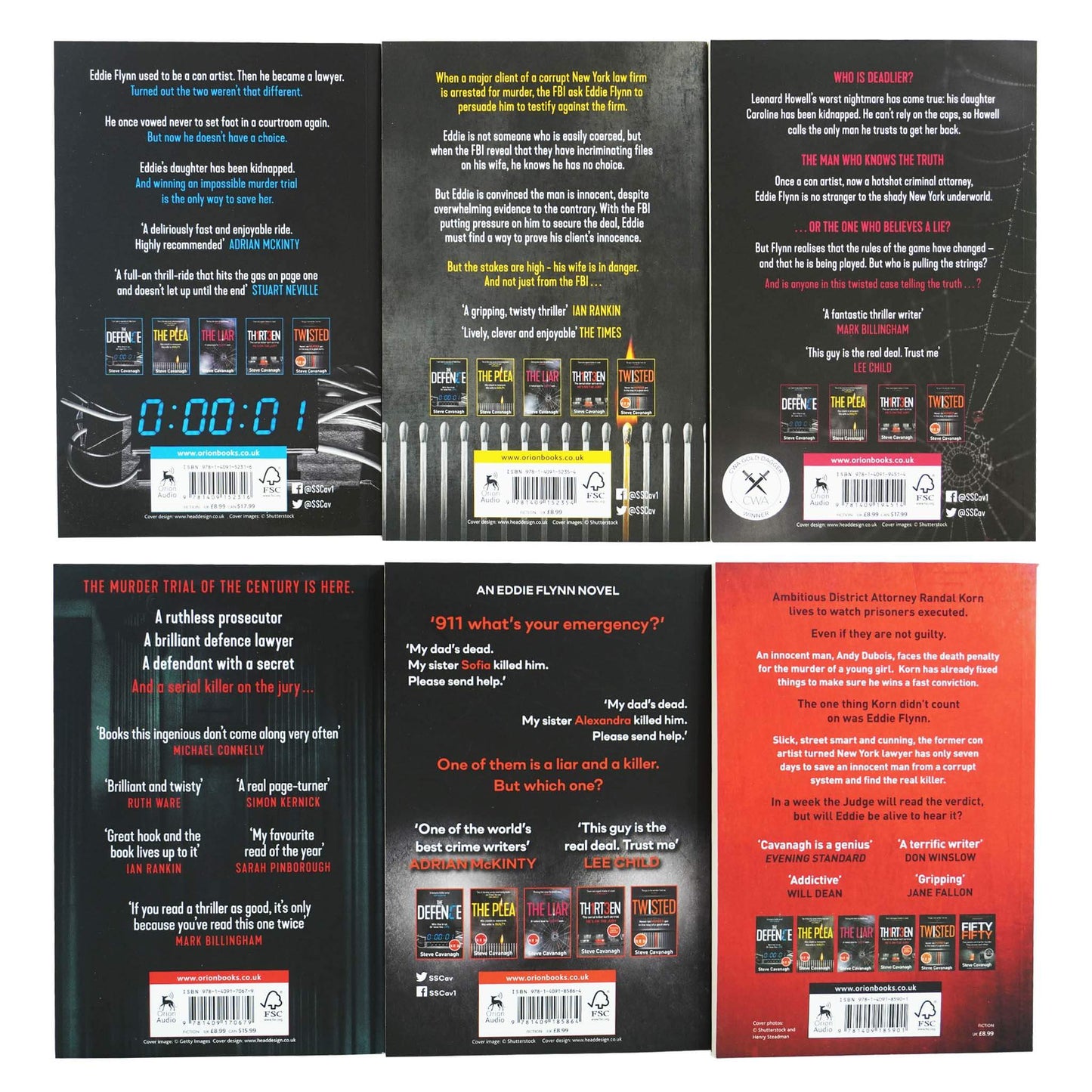 Eddie Flynn Series 6 Books Collection Set By Steve Cavanagh - Fiction - Paperback