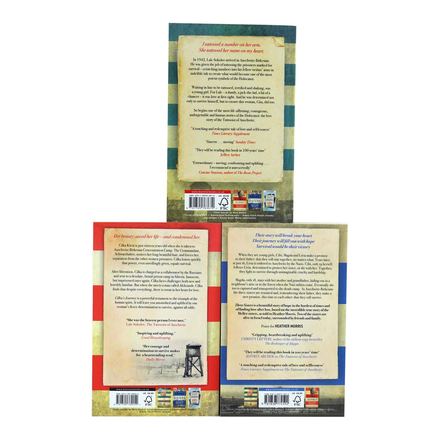 Tattooist of Auschwitz Collection 3 Books Set By Heather Morris - Fiction - Paperback