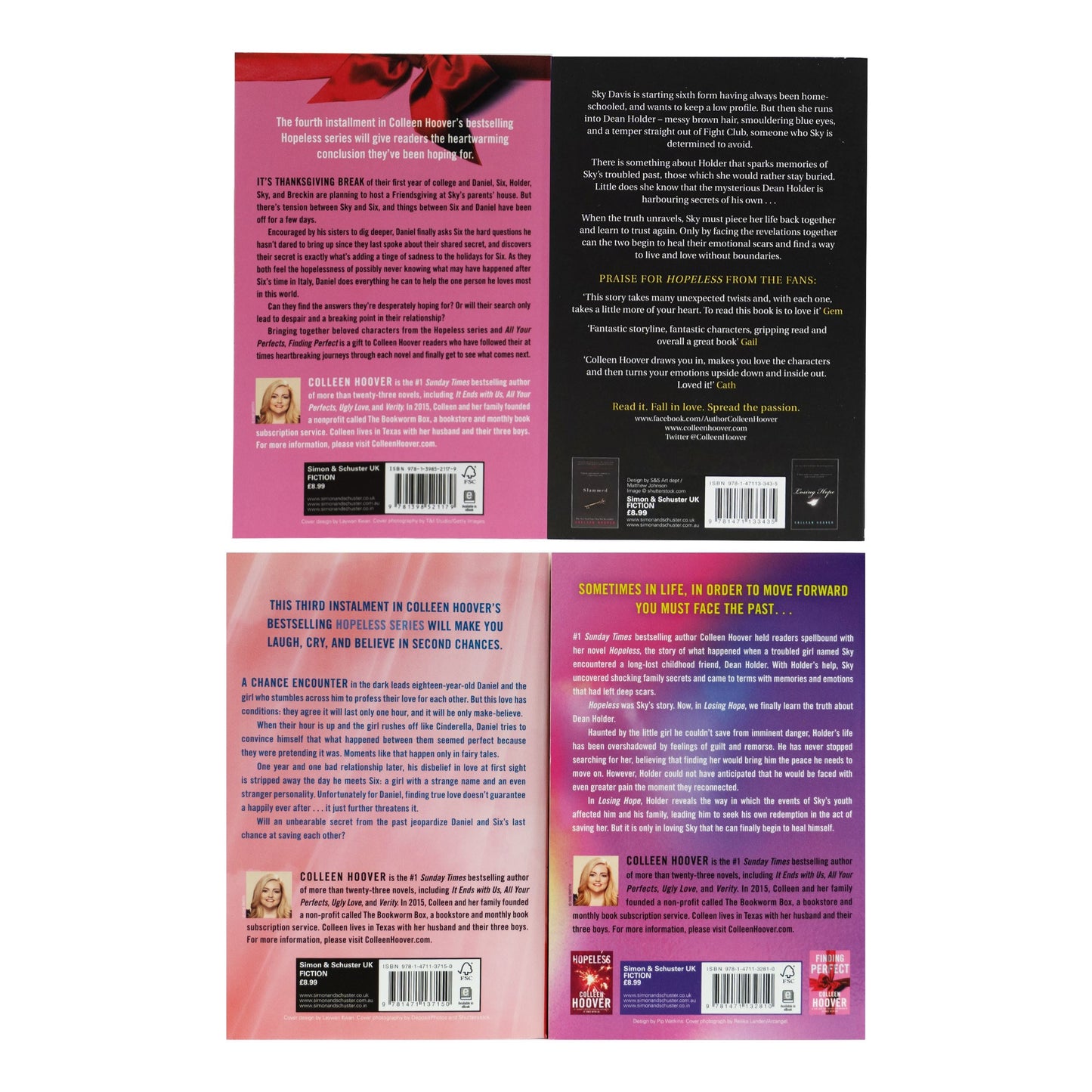 Hopeless Series By Colleen Hoover 4 Books Collection Set - Fiction - Paperback