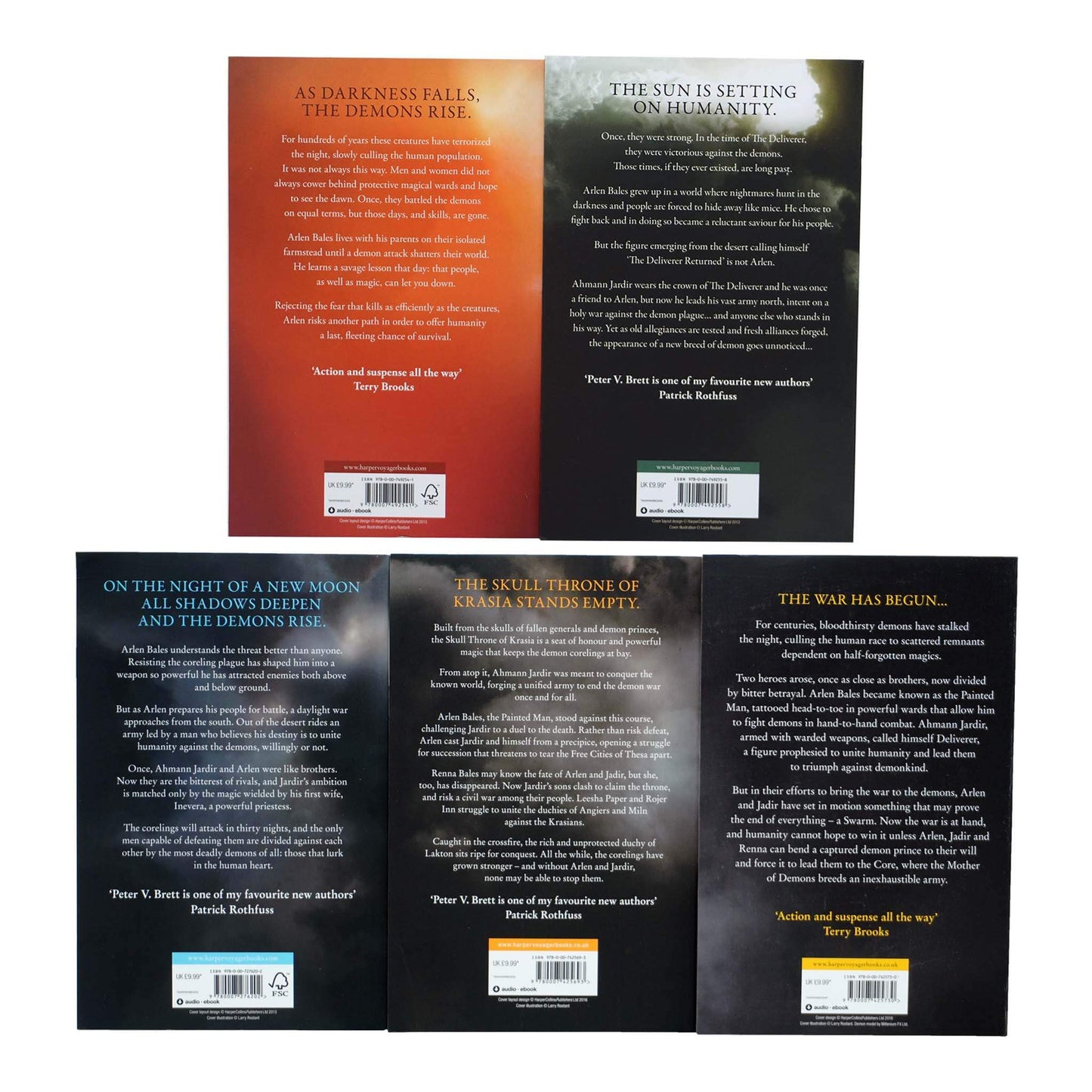 The Demon Cycle Series By Peter V. Brett 5 Books Collection Set - Fiction - Paperback