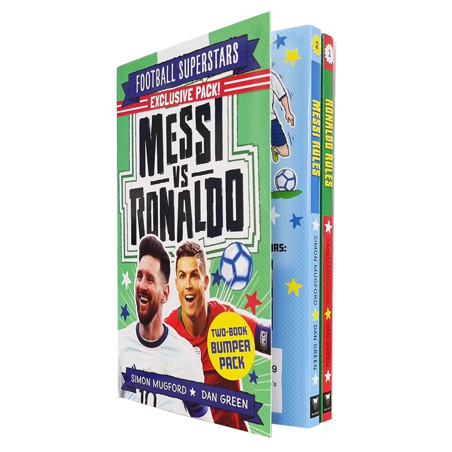 Football Superstars Series 2 Books Collection (MESSI VS RONALDO) By Simon Mugford - Ages 5 years and up - Paperback
