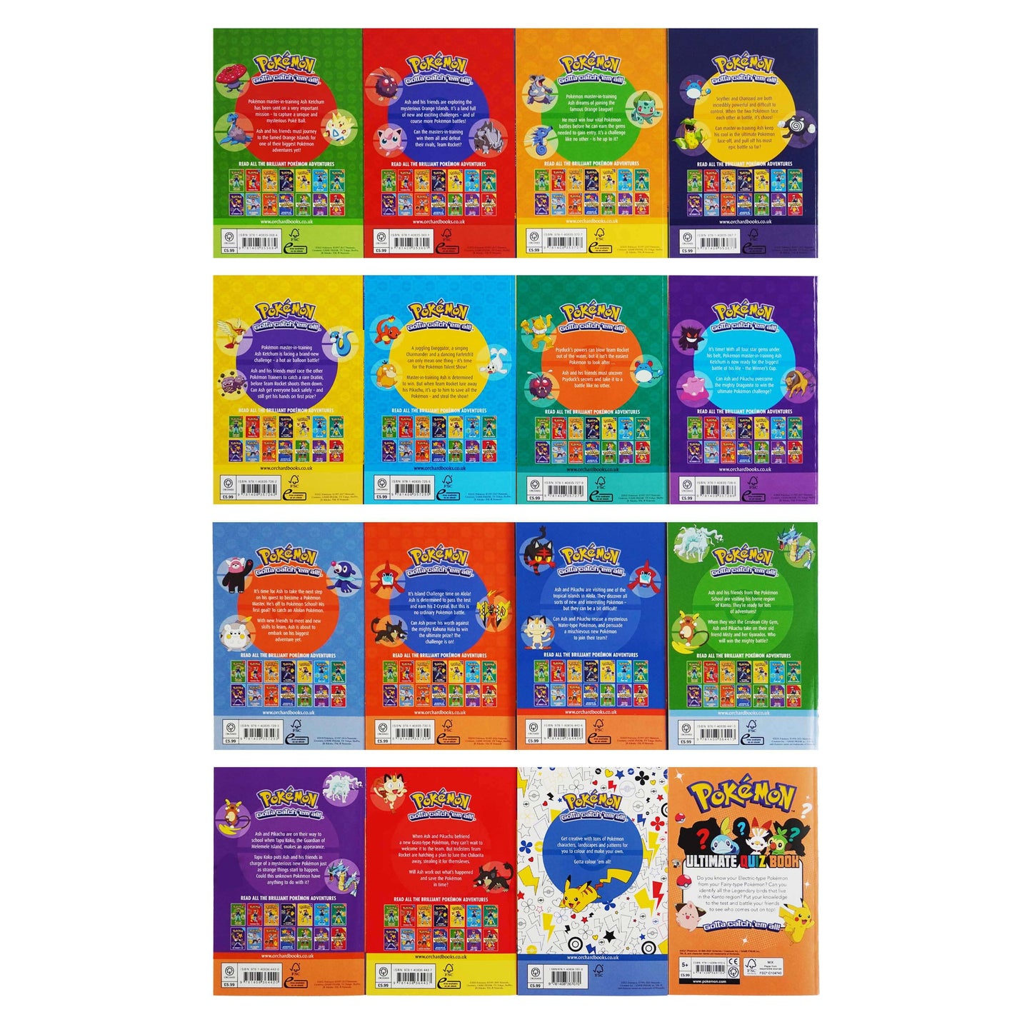 Pokemon Colossal Collection 16 Books Box Set By Tracey West - Ages 5-8 - Paperback