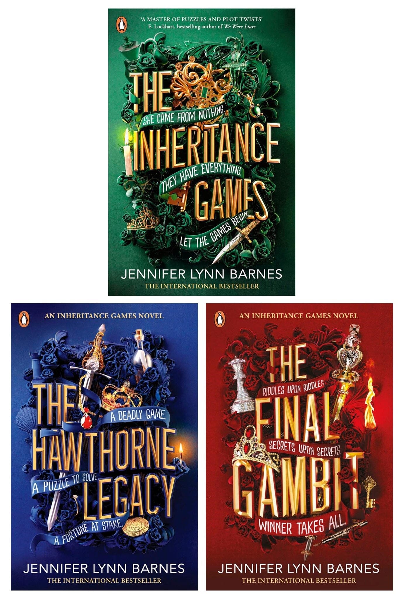 The Inheritance Games Series By Jennifer Lynn Barnes 3 Books Collection Set - Ages 12-17 - Paperback