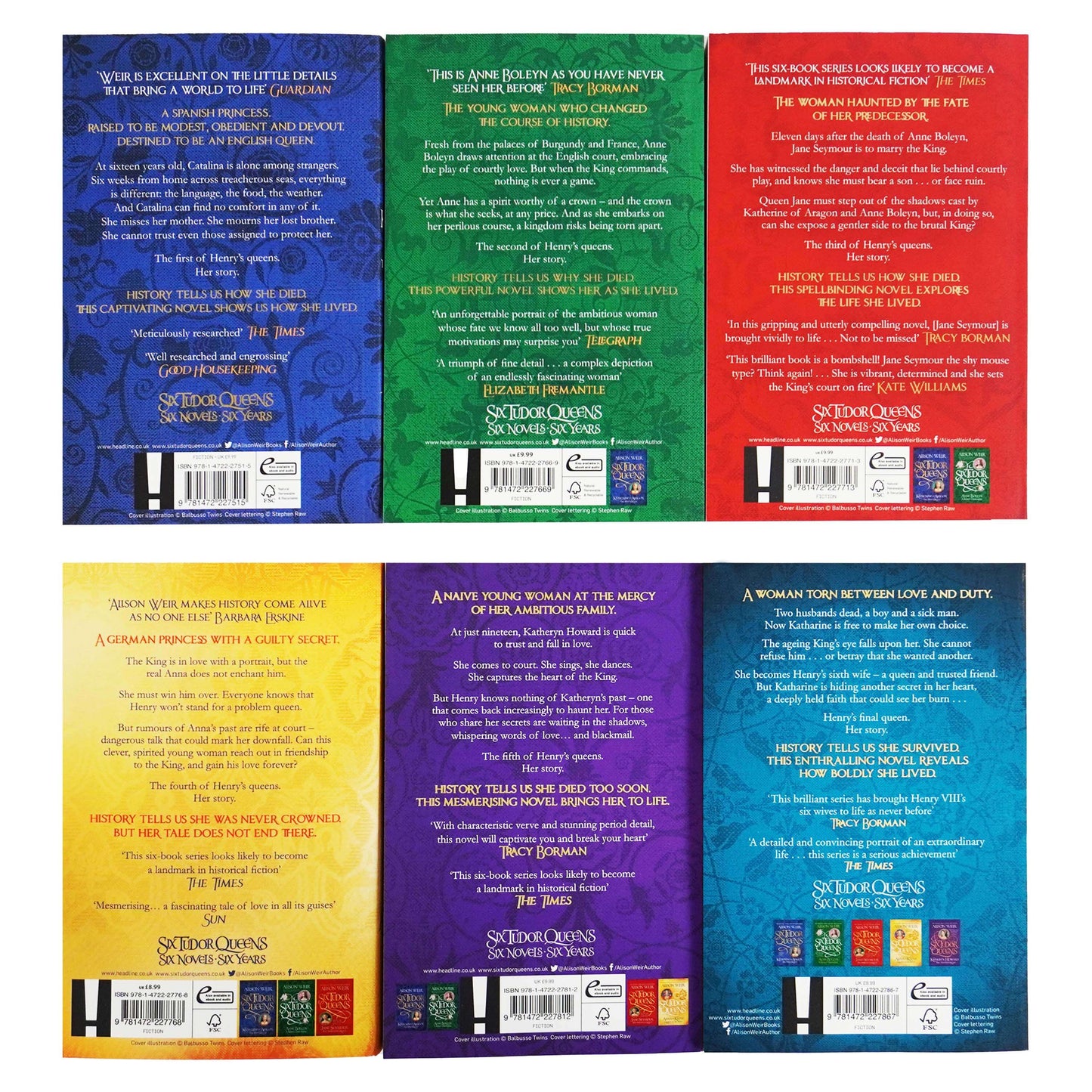 Six Tudor Queens Series By Alison Weir 6 Books Collection Set - Fiction - Paperback