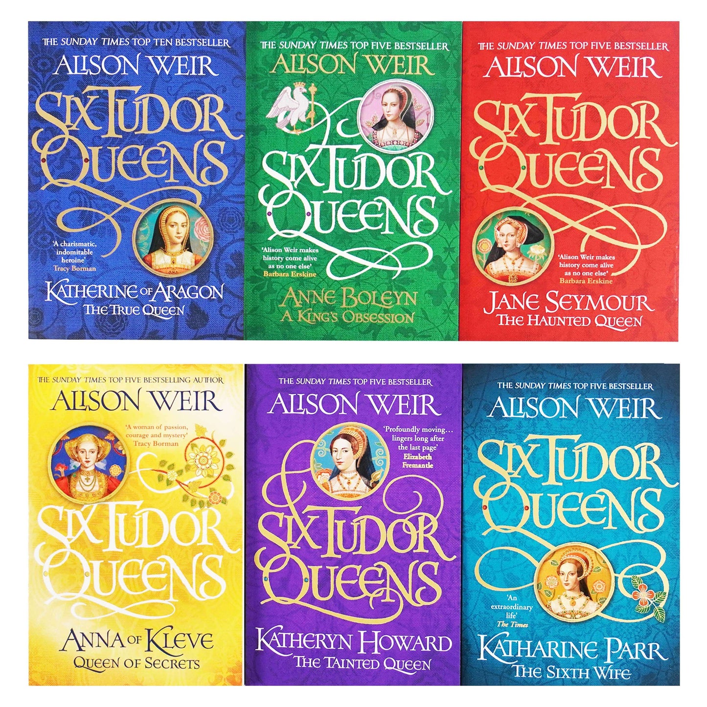 Six Tudor Queens Series By Alison Weir 6 Books Collection Set - Fiction - Paperback