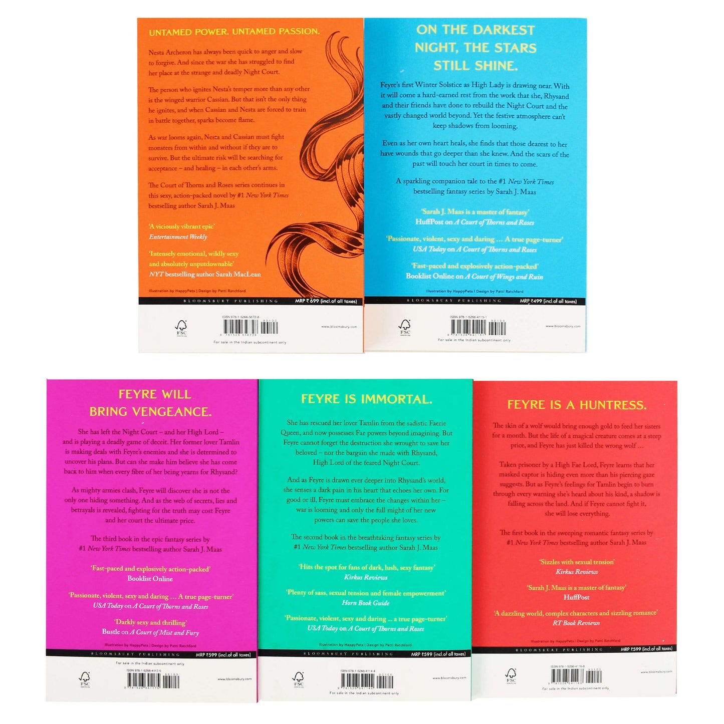 🔥A Court of Thorns and Roses Series by Sarah J. Maas 5 Books Box Set - Ages 17+ - Paperback🔥