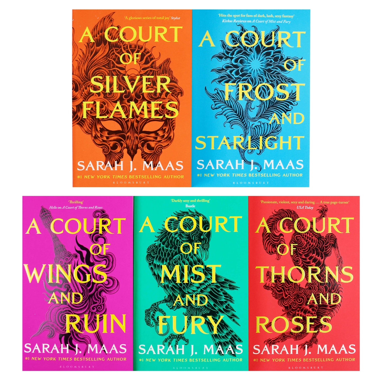 🔥A Court of Thorns and Roses Series by Sarah J. Maas 5 Books Box Set - Ages 17+ - Paperback🔥