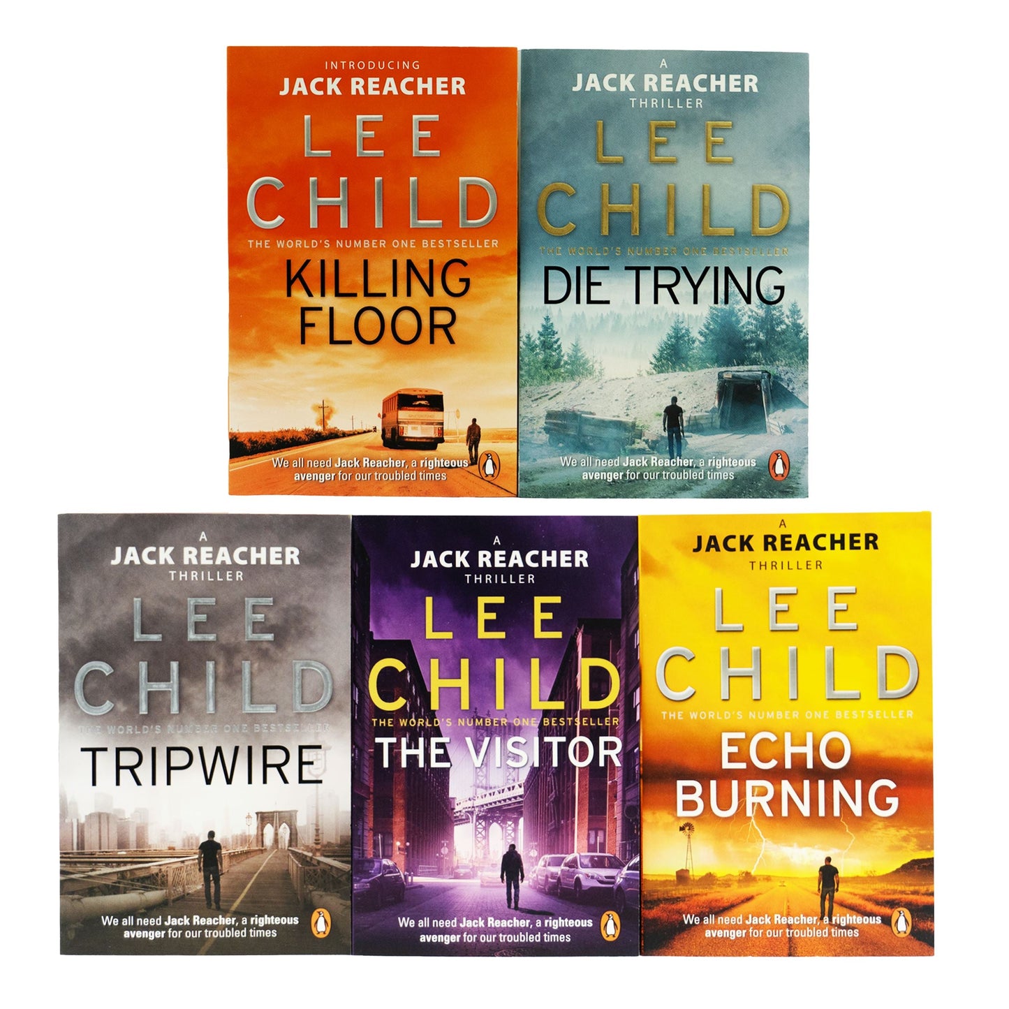 Jack Reacher by Lee Child: Books 1-5 Collection Set - Fiction - Paperback