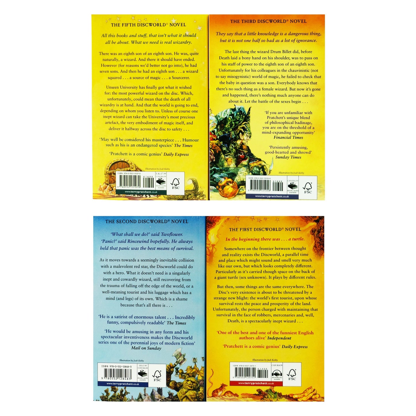 Terry Pratchett's Discworld: Books 1-3 & 5 Collection Set - Fiction - Paperback