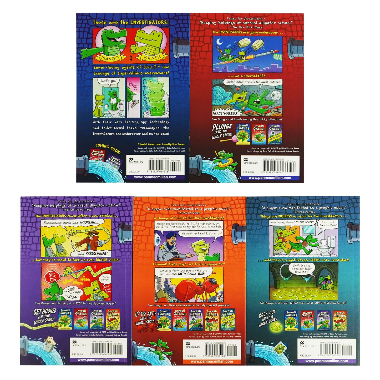 InvestiGators Series by John Patrick Green 5 Books Collection Set - Ages 7-9 - Paperback