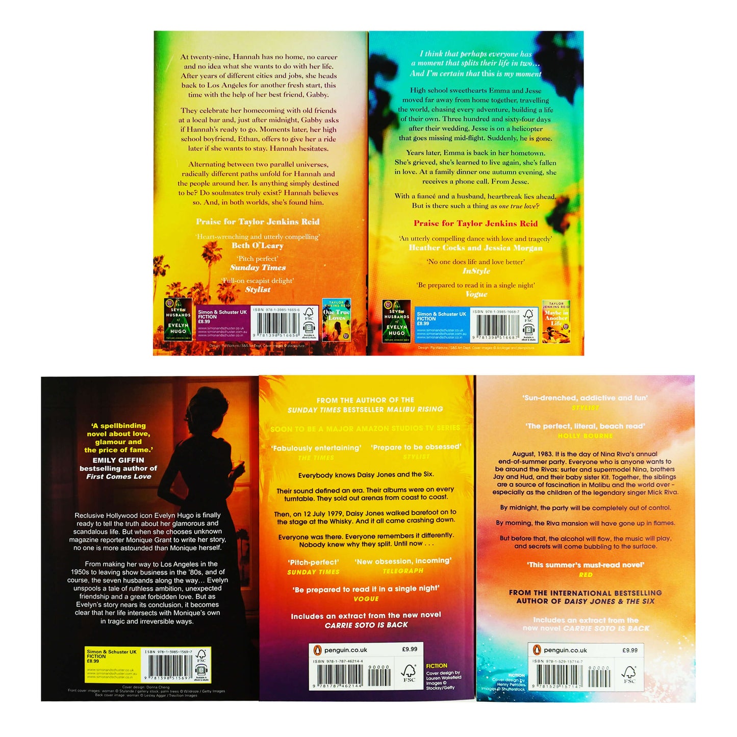 Daisy Jones and the Six by Taylor Jenkins Reid 5 Books Collection Set - Fiction - Paperback