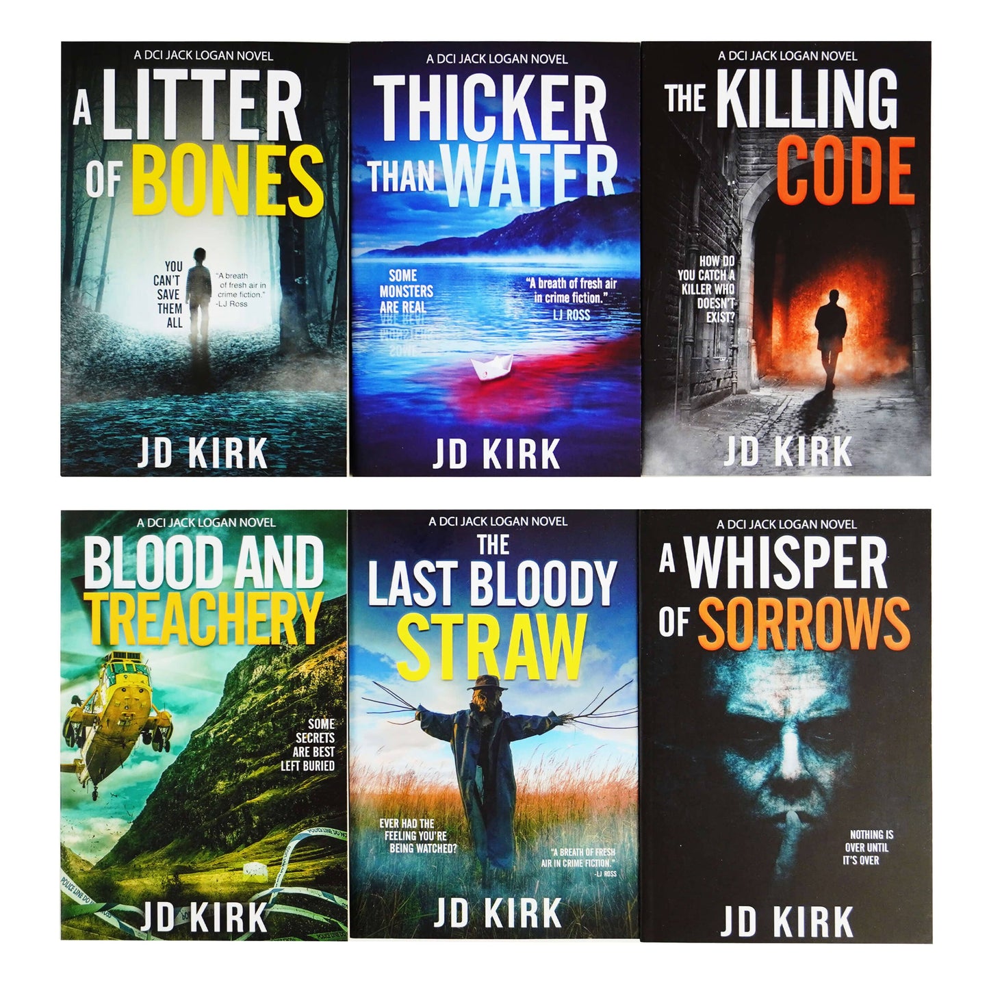 DCI Logan Crime Thrillers Series by JD Kirk 6 Books Collection Set (Book 1-6) - Fiction - Paperback