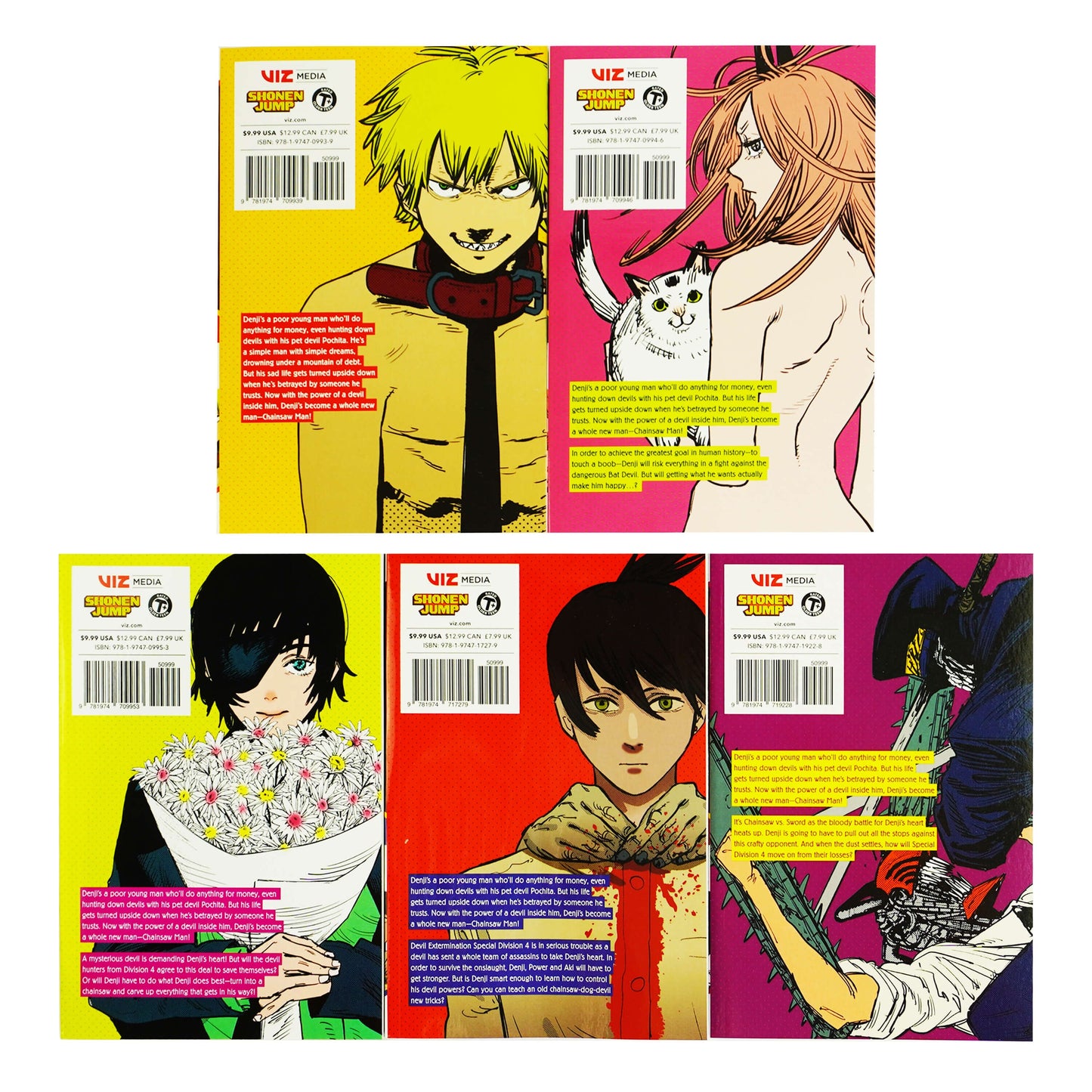 Chainsaw Man Series (Vol 1-5) by Tatsuki Fujimoto 5 Books Collection Set - Fiction - Paperback