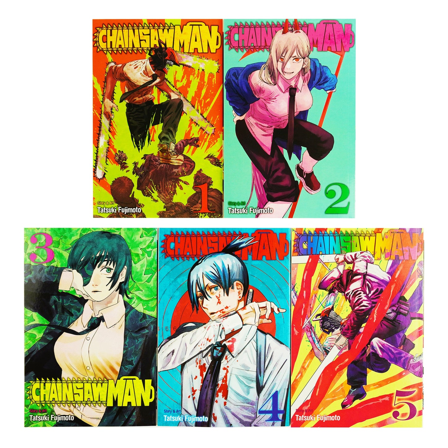 Chainsaw Man Series (Vol 1-5) by Tatsuki Fujimoto 5 Books Collection Set - Fiction - Paperback