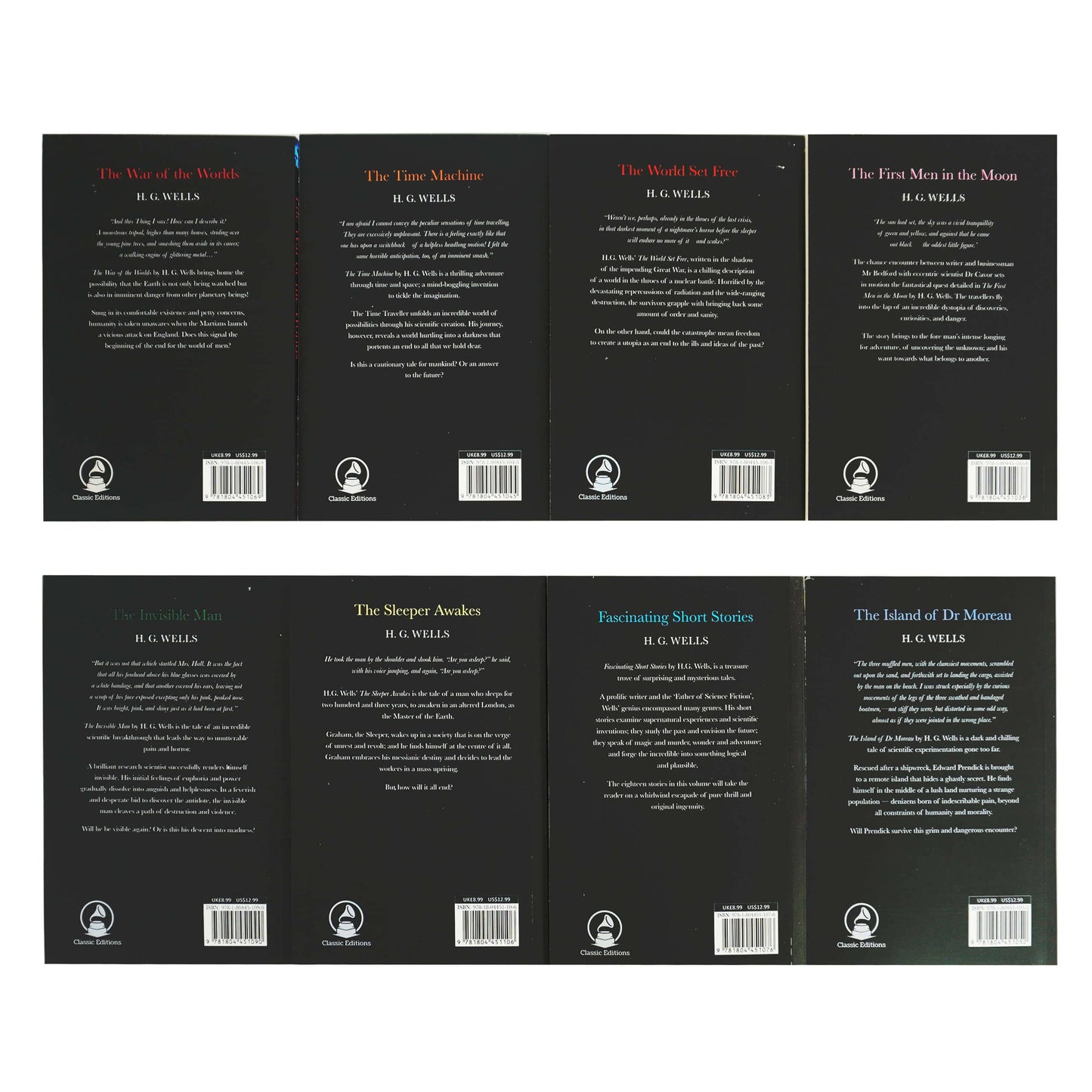 H. G. Wells Collection 8 Books Box Set - Fiction - Paperback