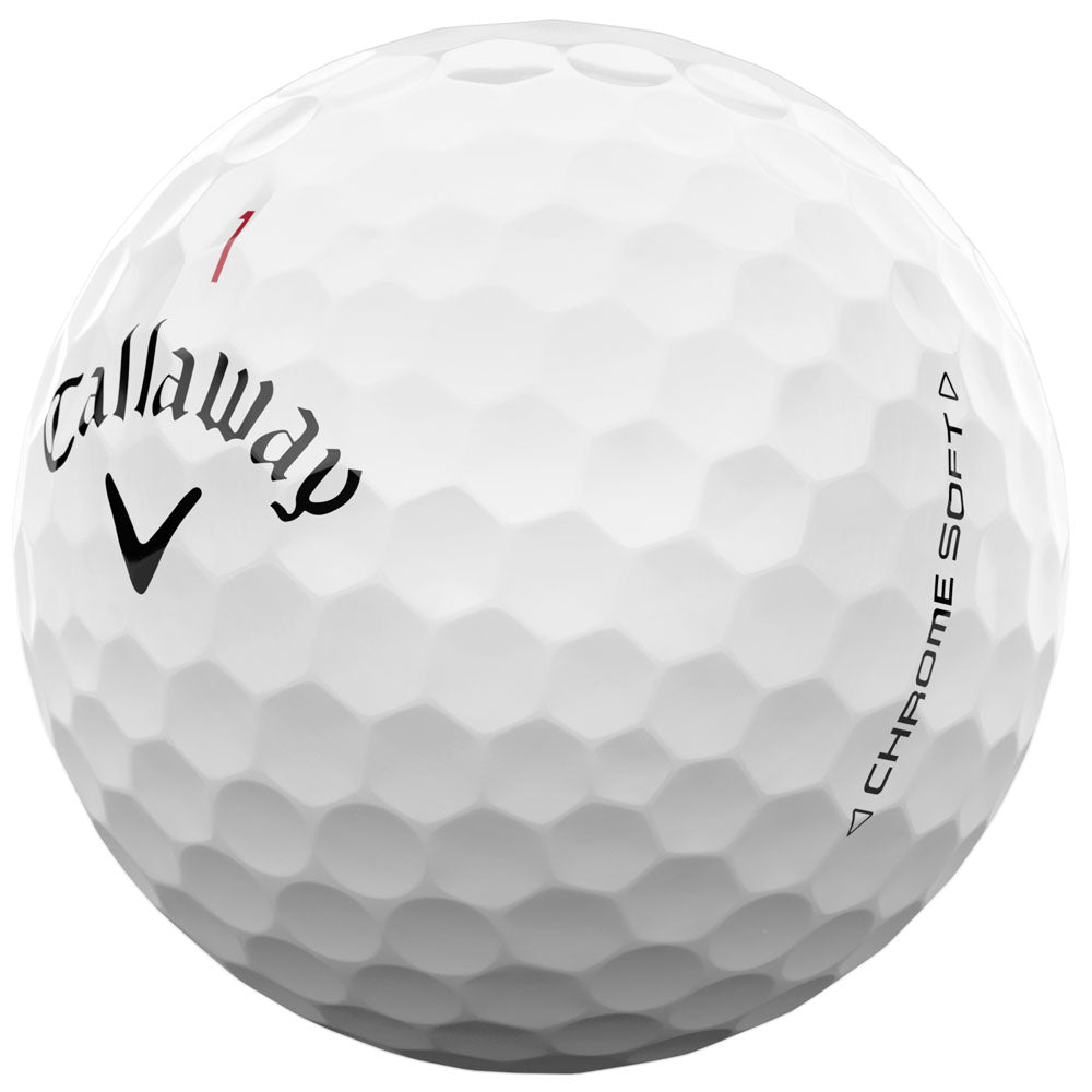 Chrome Soft White Golf Balls: Fast Core, Tour Urethane Cover, 12-Pack