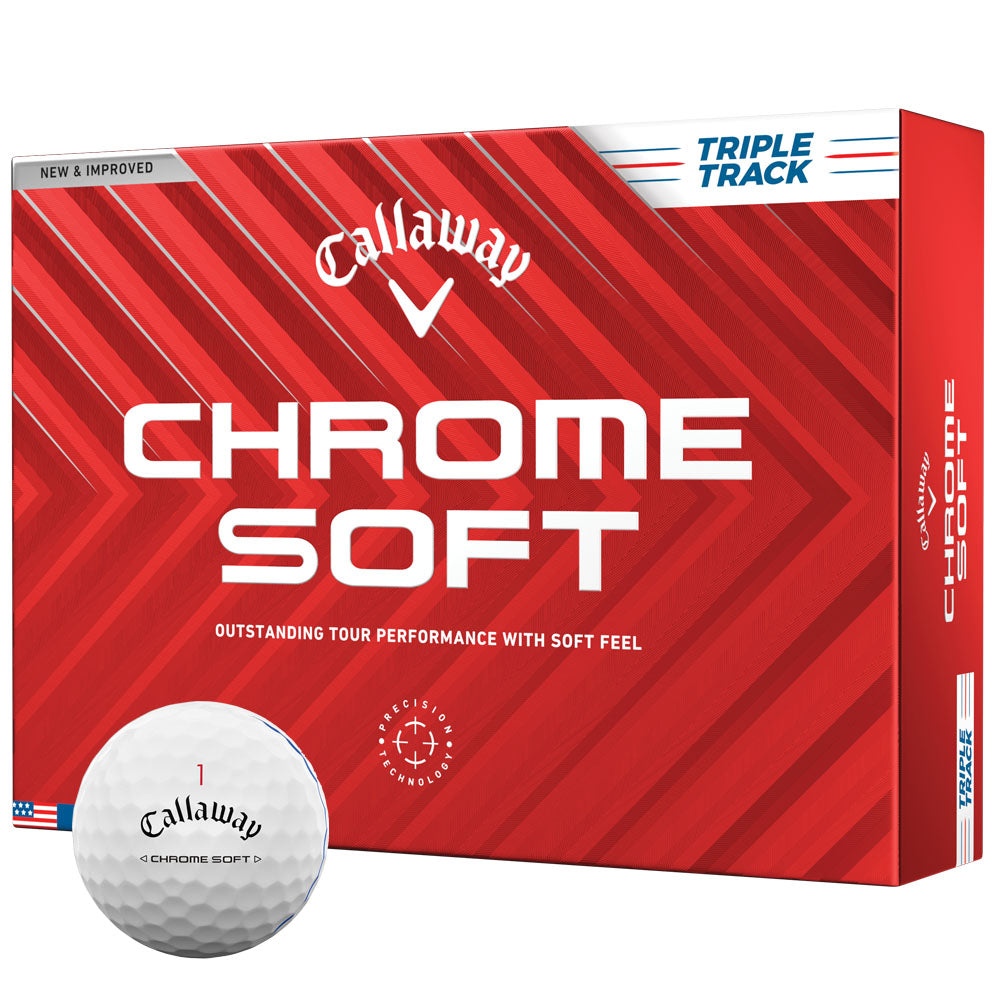 Chrome Soft Triple Track Golf Balls: Tour Quality, Distance, Spin, Soft Feel