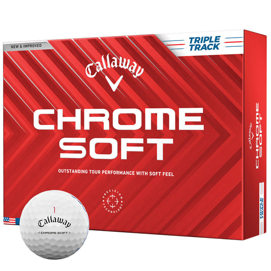 Chrome Soft Triple Track Golf Balls: Tour Quality, Distance, Spin, Soft Feel