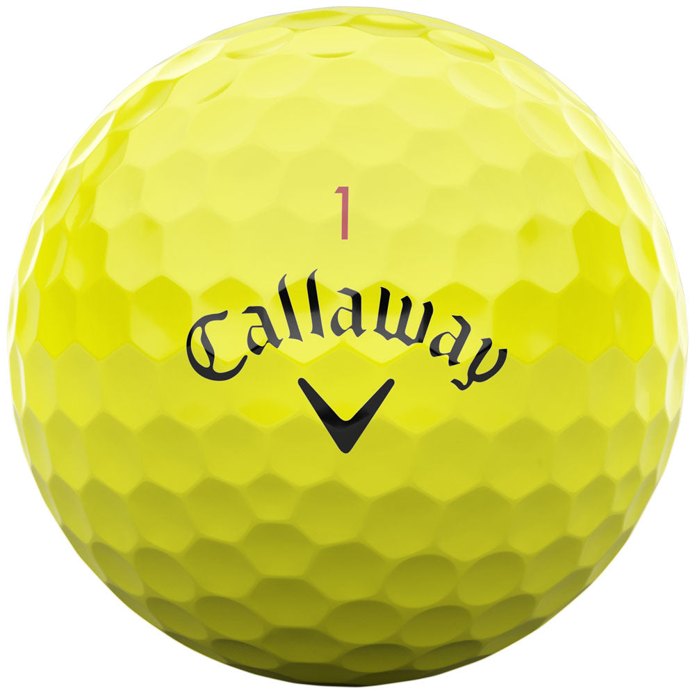 Chrome Tour Yellow Golf Balls: Hyper Fast Core, Seamless Aero, Distance, Feel