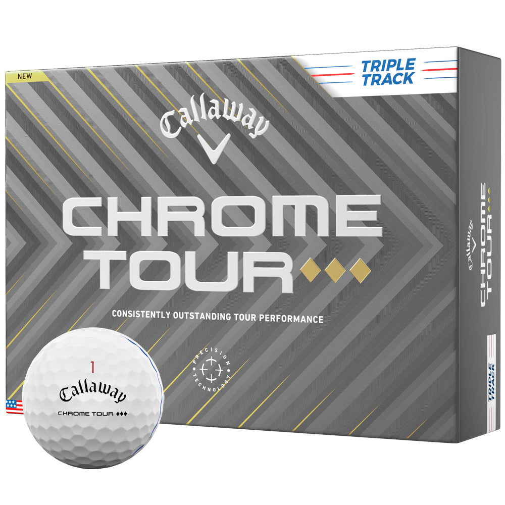Chrome Tour TD Golf Balls: Precision Alignment, Speed, Control, 12-Pack