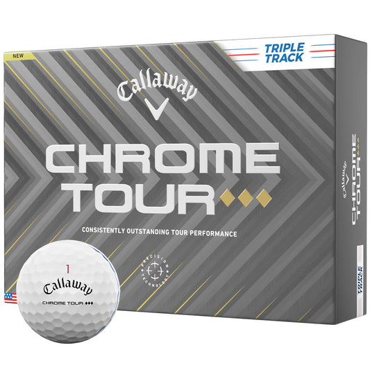 Chrome Tour TD Golf Balls: Precision Alignment, Speed, Control, 12-Pack