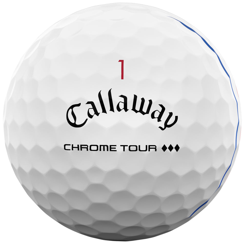 Chrome Tour TD Golf Balls: Triple Track, Speed, Control, White