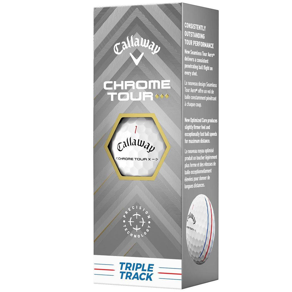 Chrome Tour TD Golf Balls: Precision Alignment, Speed, Control, 12-Pack